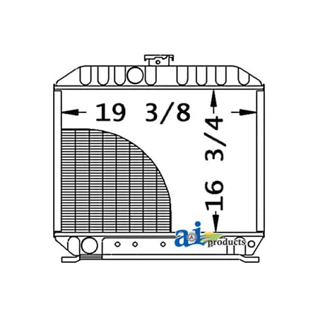 A & I Products Radiator 25.5" x23" x7" A-17381-72060
